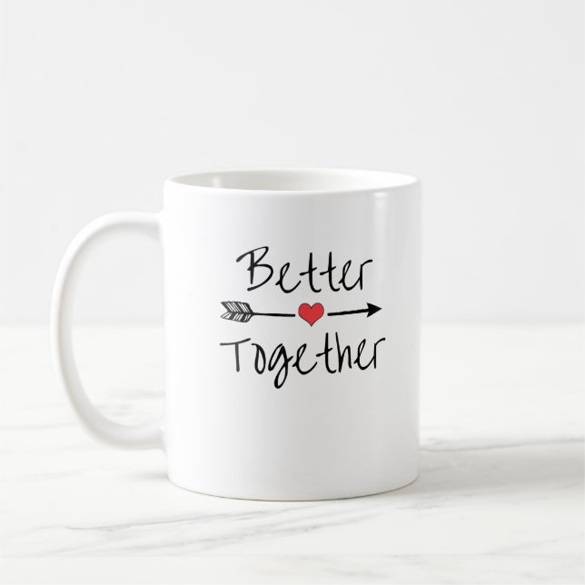Better Together Modern Aesthetic  Kaffemugg (Vänster)