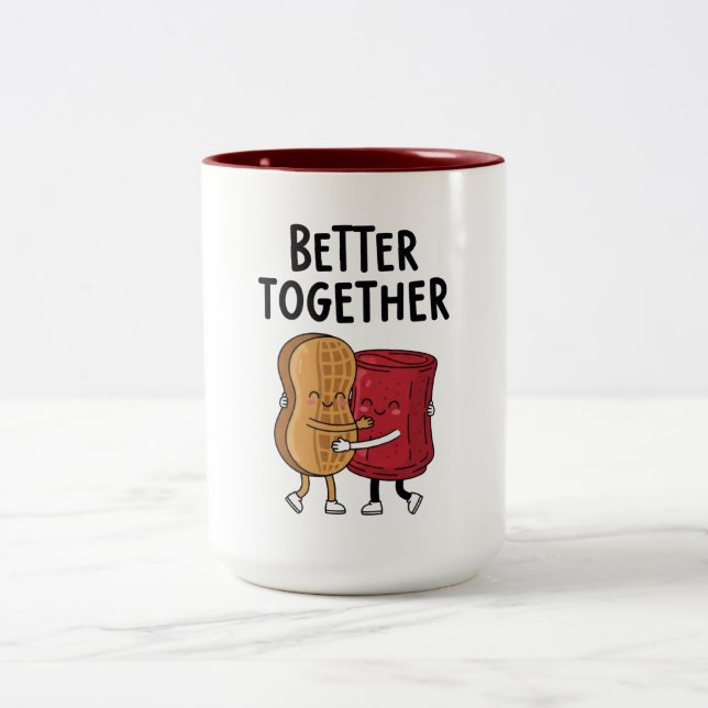 Better Together Peanut and Jelly Två-Tonad Mugg (Center)