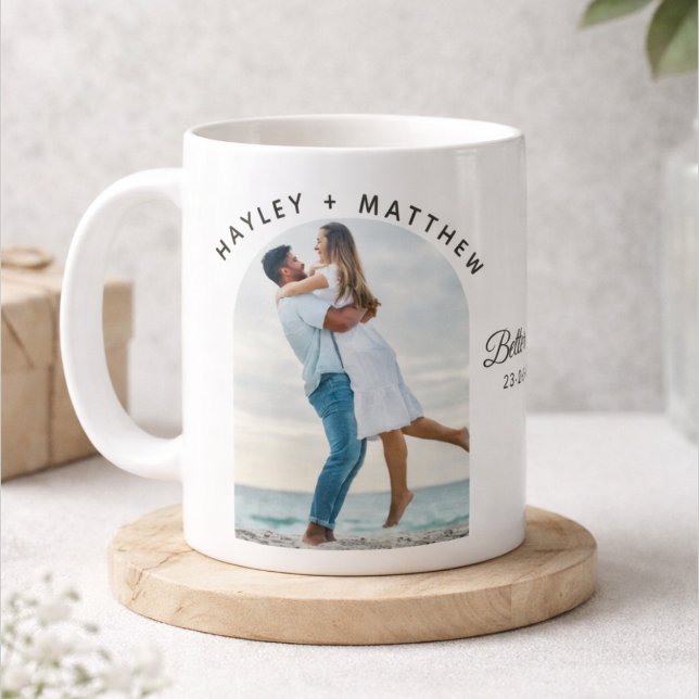 Better Together Valentine's Day Couples Photo Kaffemugg (Skapare uppladdad)