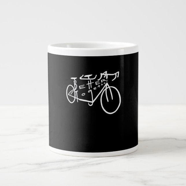 Better Together White Minimal Aesthetic  Jumbo Mugg (Framsidan)