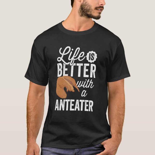 Better with Anteater Ant eating bear Anteater T Shirt (Framsida)