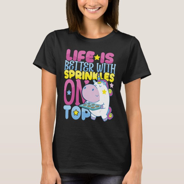 Better with Sprinkles on Top Bakery Donut Cake Bak T Shirt (Framsida)