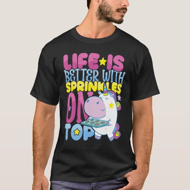 Better with Sprinkles on Top Bakery Donut Cake Bak T Shirt (Framsida)