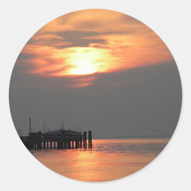 Betterton Beach Runt Klistermärke (Framsida)