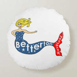 Betterton Maryland sjöjungfru Rund Kudde