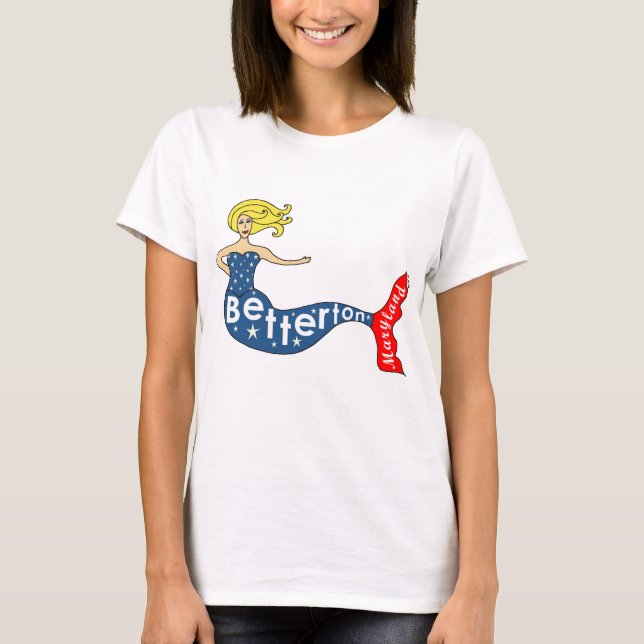 Betterton Maryland sjöjungfru T-shirt (Framsida)