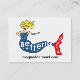 Betterton sjöjungfru på ImagineMermaid.com Visitkort