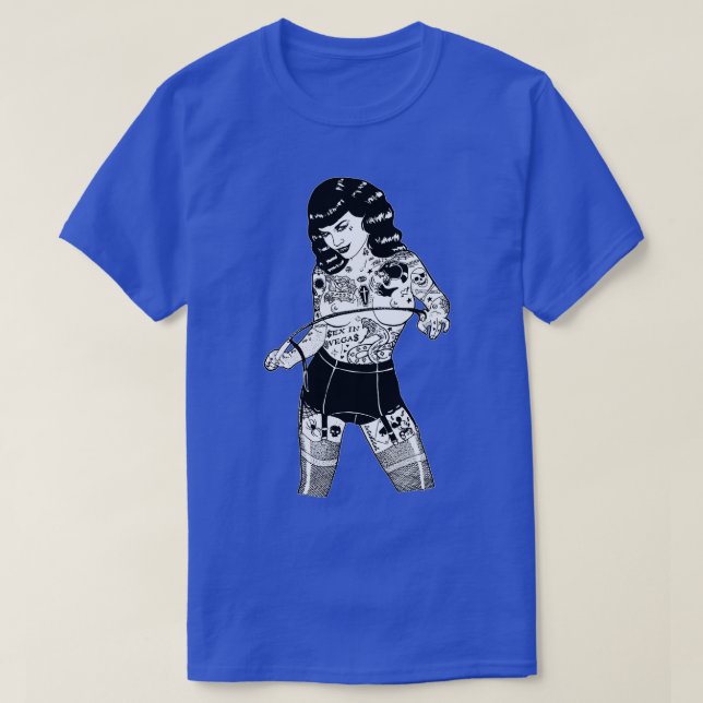 Bettie med Tattoos T Shirt (Design framsida)