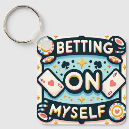 Betting på mig själv nyckelring
