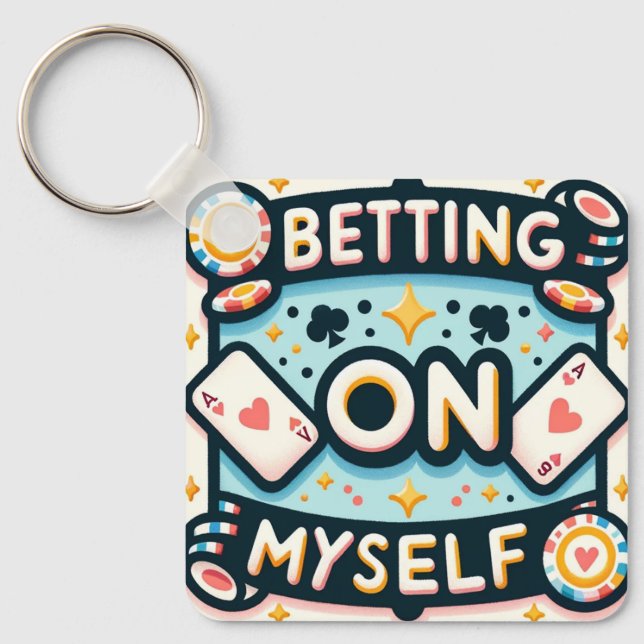 Betting på mig själv nyckelring (Framsida)