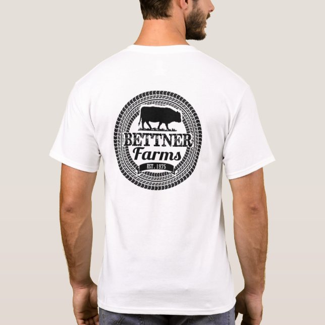 Bettner Farms Etablerade 1975 Tshirt T Shirt (Baksida)
