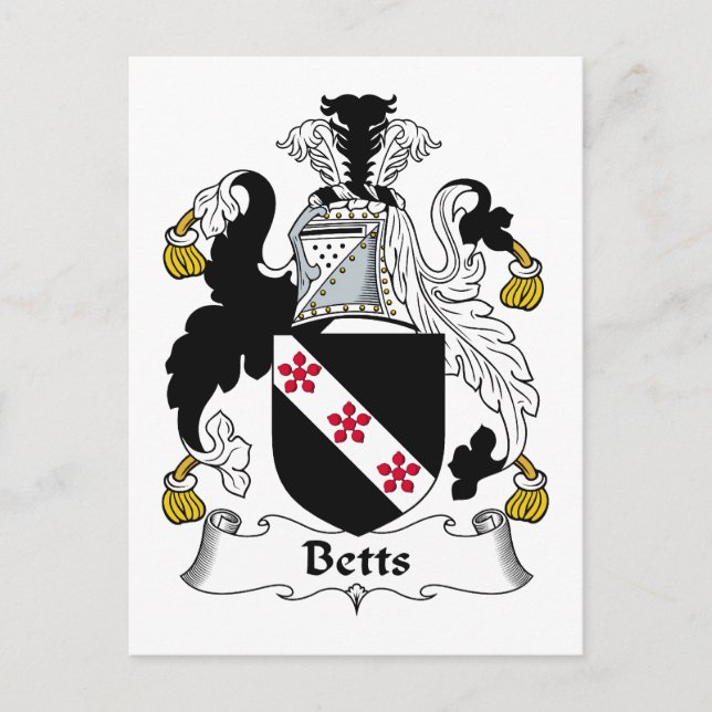 Betts Family Crest Vykort (Framsida)