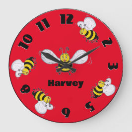 Betty Bee and Busy Bees Round Wall Clock Stor Klocka