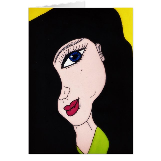 BETTY BLÅTTÖGON HÄLSNINGSKORT (Framsidan)