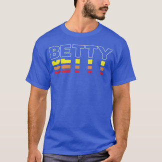 Betty Förnamn Rolig Vintage Solnedgång Betty flick T Shirt