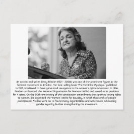 Betty Friedan - feminist Vykort