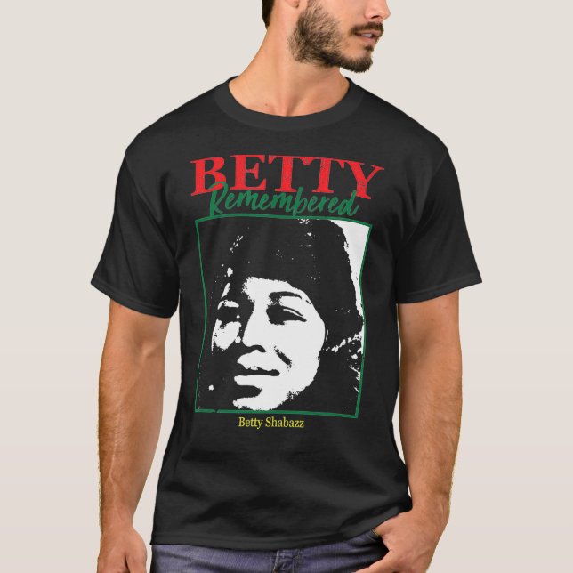 Betty minns Betty Shabazz t shirt Black (Framsida)