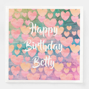 #Betty partyservetter för grattis på födelsedag Pappersservett