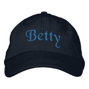 Betty Personlig Embroied Baseball Cap Blue Broderad Keps