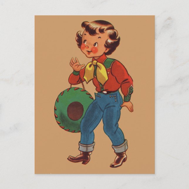 Betty the Cowgirl Vykort (Framsida)