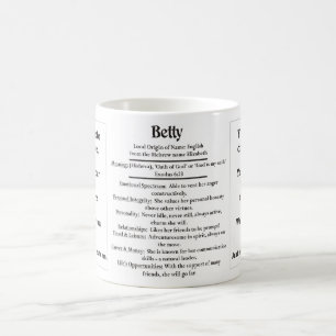 Betty, ursprung och det menande och ditt foto kaffemugg