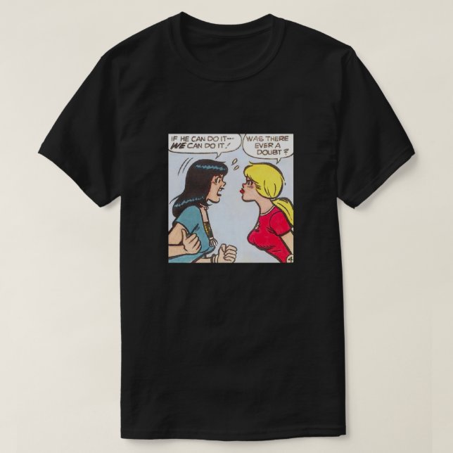Betty Veronica Tecknad Strip Classic T Shirt (Design framsida)
