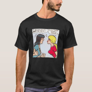 Betty Veronica Tecknad Strip Classic T Shirt