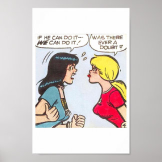 Betty Veronica Tecknad Strip Poster