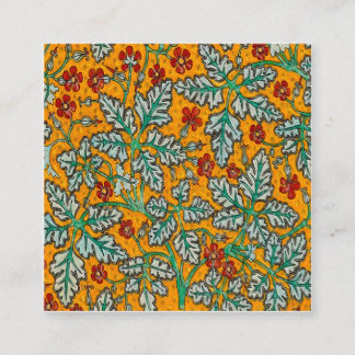 Betty's Gula blommor Fyrkantigt Visitkort