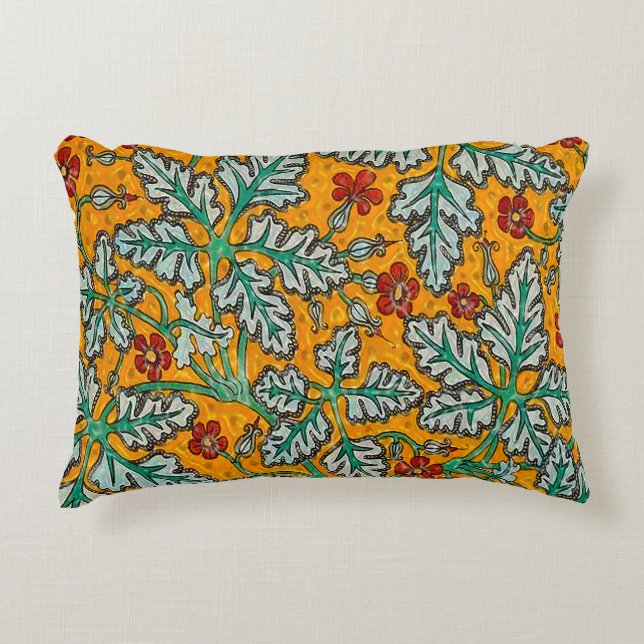 Betty's Gula blommor Prydnadskudde (Framsidan)