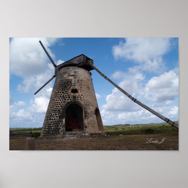 Bettys Hope i Antigua-Kanvastrycket Poster (Framsidan)