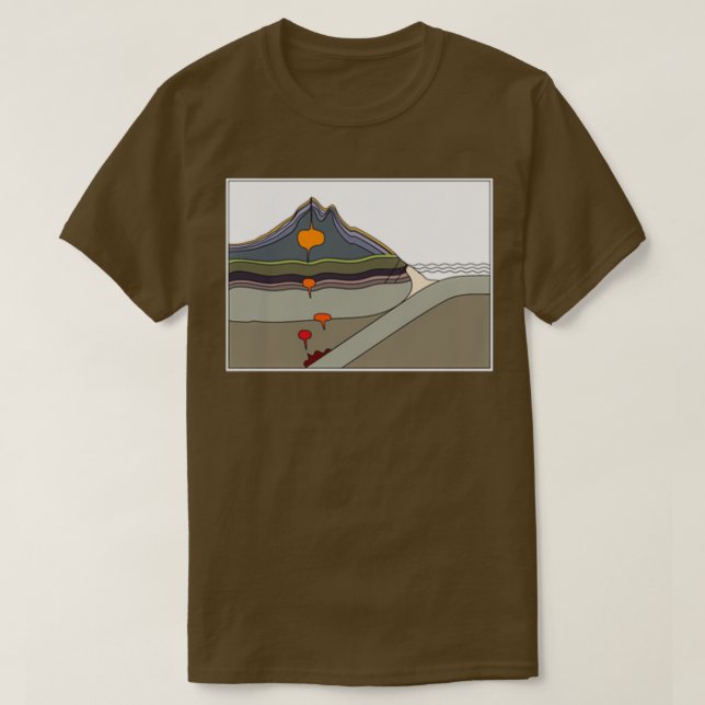 Between a Rock and a Hard Place Geologic Subductio T Shirt (Design framsida)