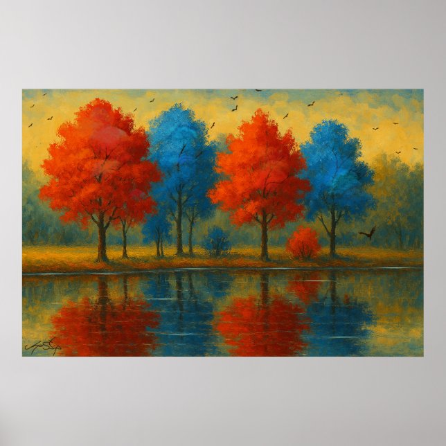 Between Fire and Frost Landscape Poster (Framsidan)