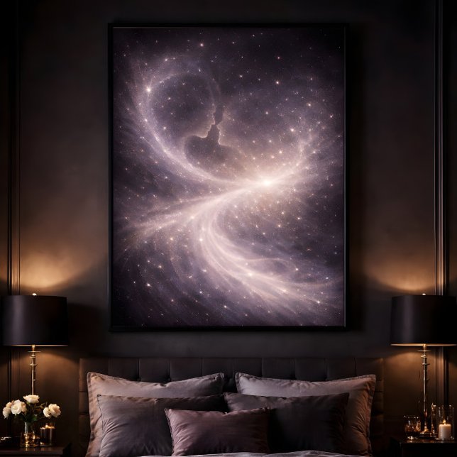 Between Quiet Stars – Dreamy Celestial Love Art Poster (Skapare uppladdad)