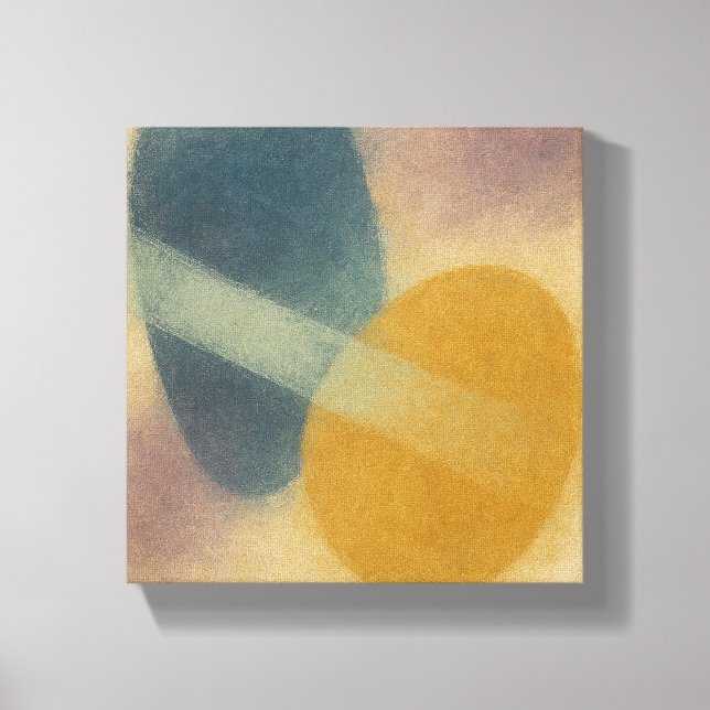 Between Shores: Zen Ma Abstract | Indigo Ochre Canvastryck (Framsida)