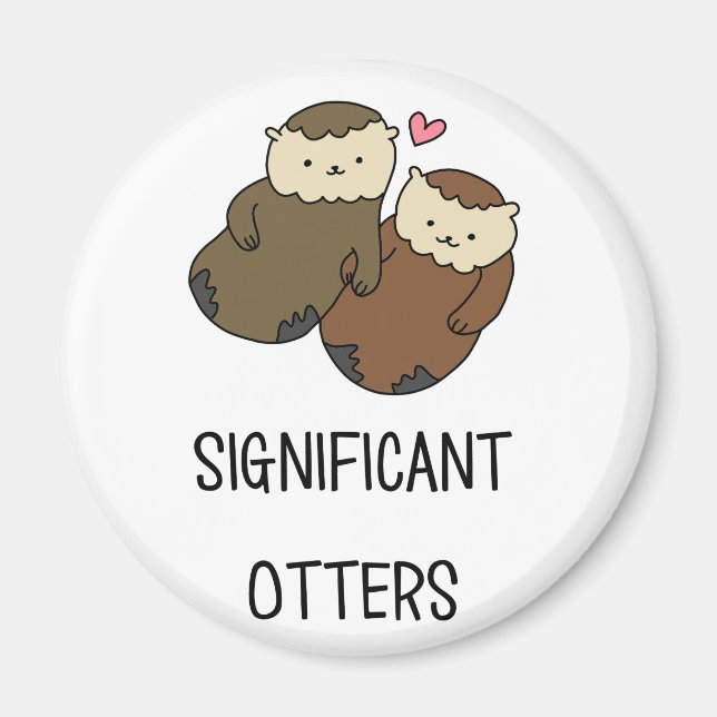 BETYDANDE OTTERS-pars skjortor, tillbehör Magnet (Framsidan)