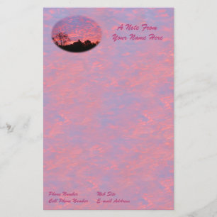 Betydande Rosa Sunrise Brevpapper