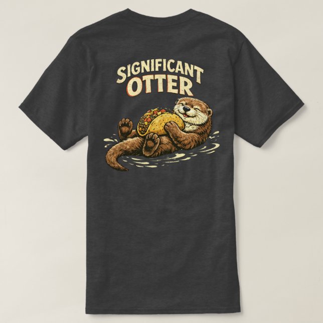 “betydande utter” Avslappnande design  T Shirt (Design baksida)
