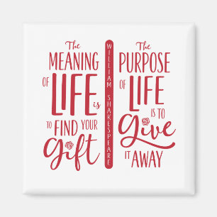 Betydelse/syfte för Life Shakespeare Quote Magnet