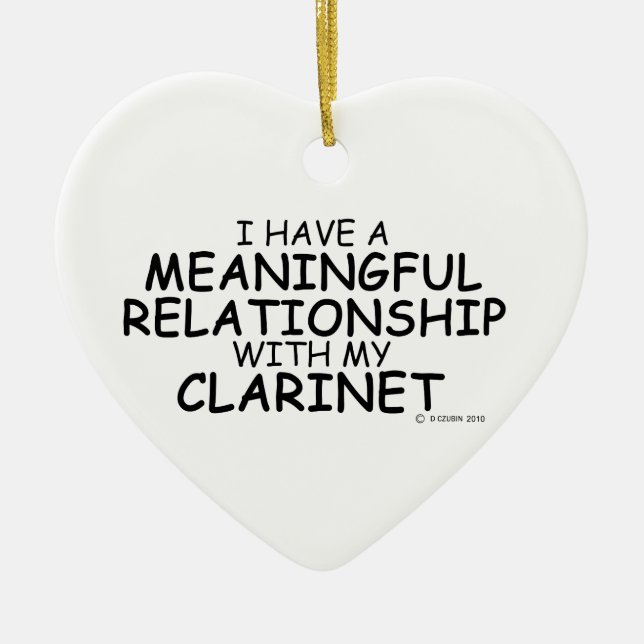 Betydelsefull relation Clarinet Julgransprydnad Keramik (Framsidan)
