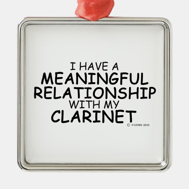 Betydelsefull relation Clarinet Julgransprydnad Metall (Framsidan)