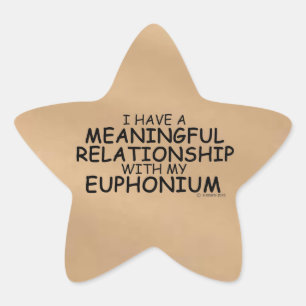 Betydelsefull relation Euphonium Star-märkning Stjärnformat Klistermärke
