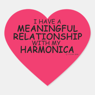 Betydelsefull relation Harmonica Heart Sticker Hjärtformat Klistermärke