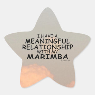 Betydelsefull relation Marimba Star Sticker Stjärnformat Klistermärke