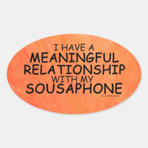 Betydelsefull relation Sousaphone Oval Sticker Ovalt Klistermärke