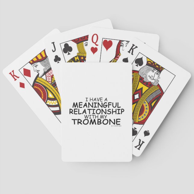 Betydelsefull relationtrombone casinokort (Baksidan)