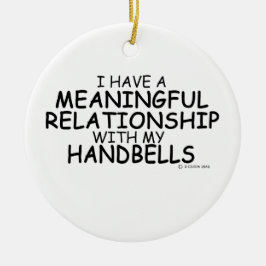 Betydelsefulla relationshandklockar julgransprydnad keramik