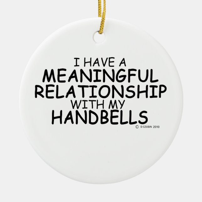 Betydelsefulla relationshandklockar julgransprydnad keramik (Framsidan)