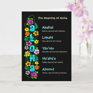 Betydelsen av Aloha Card Kort
