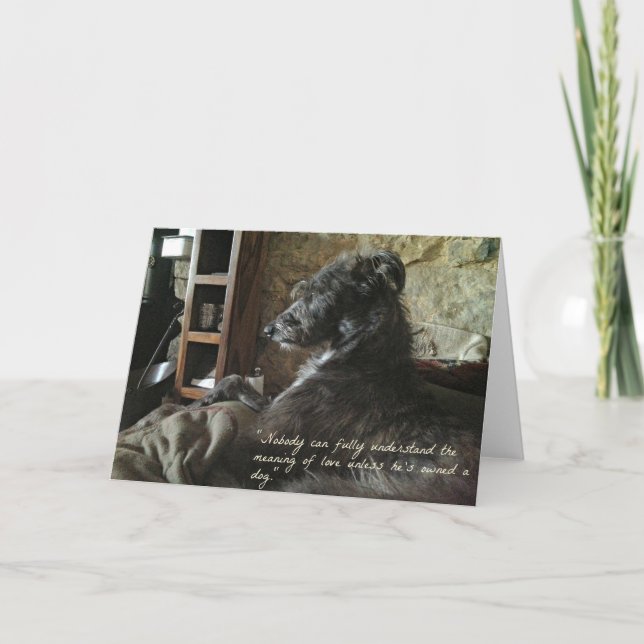 Betydelsen av Kärlek Hund Card Kort (Framsida)